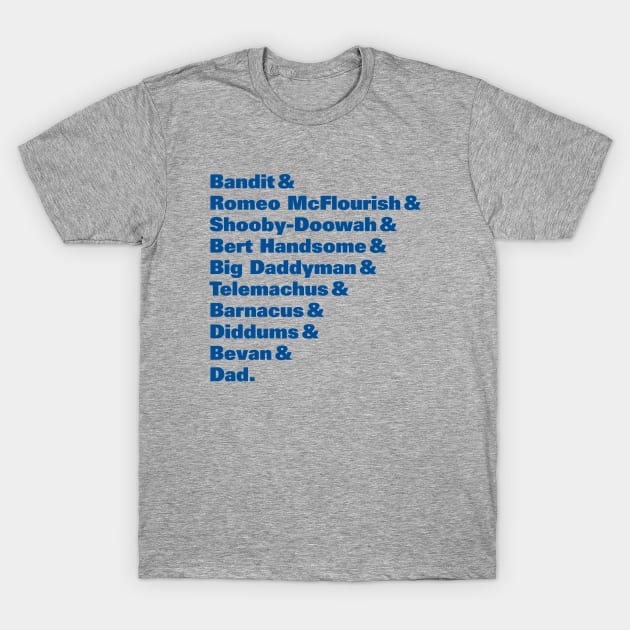 Bandit Nicknames (Bluey) T-Shirt by obdcreative